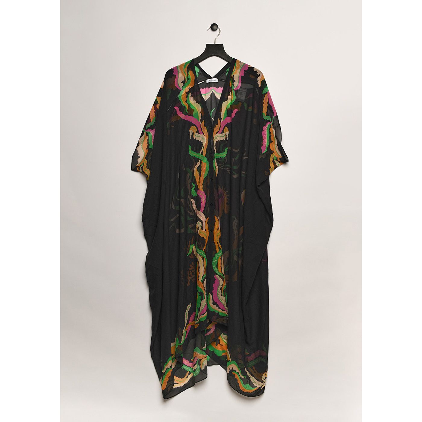 Kaftan svart mnster "Agave aquatic", Rodebjer | Arkivet